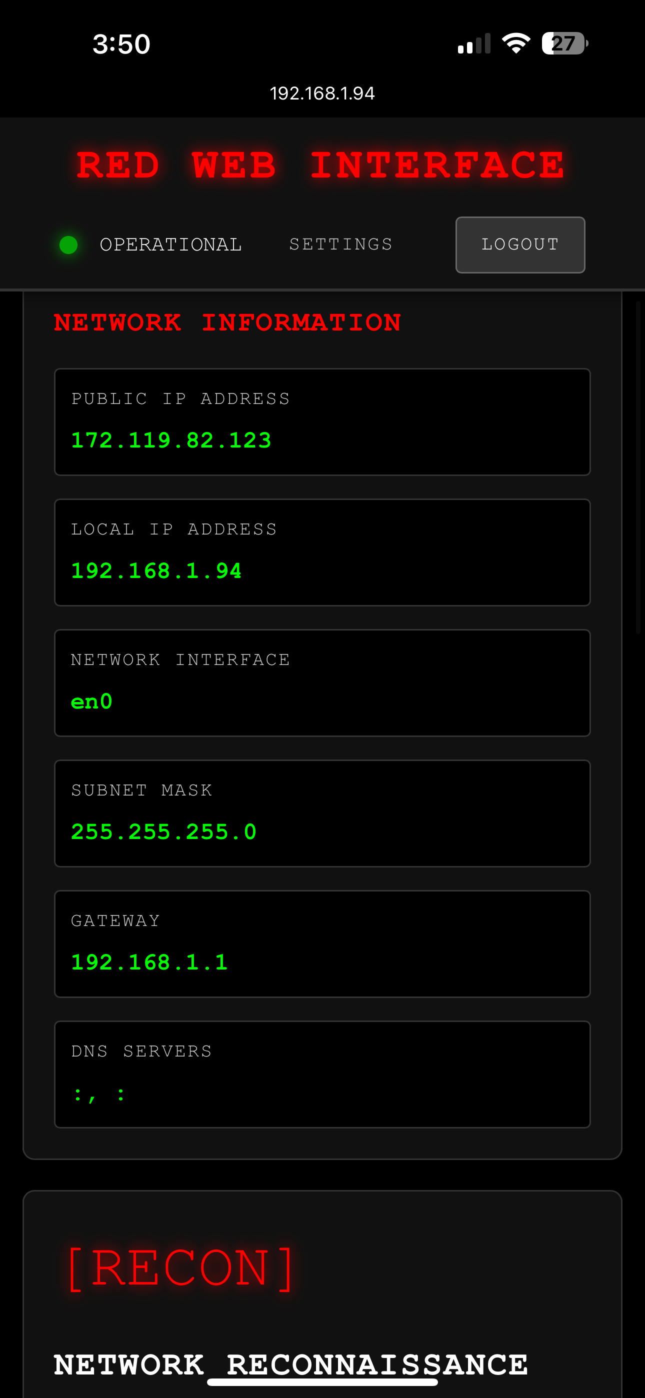 Mobile Dashboard